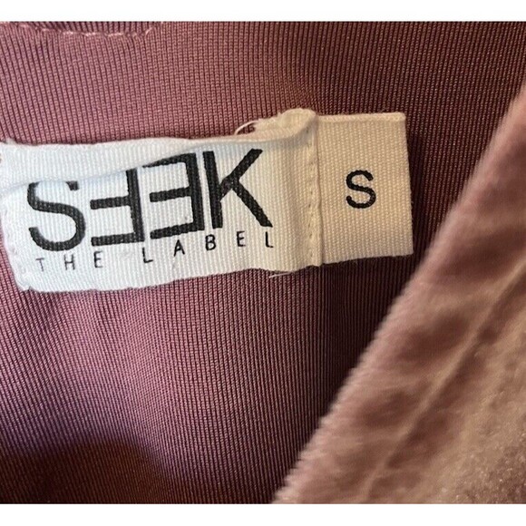 Seek The Label Dusty Pink Velvet Mini Slip Dress Size Small - Picture 6 of 11